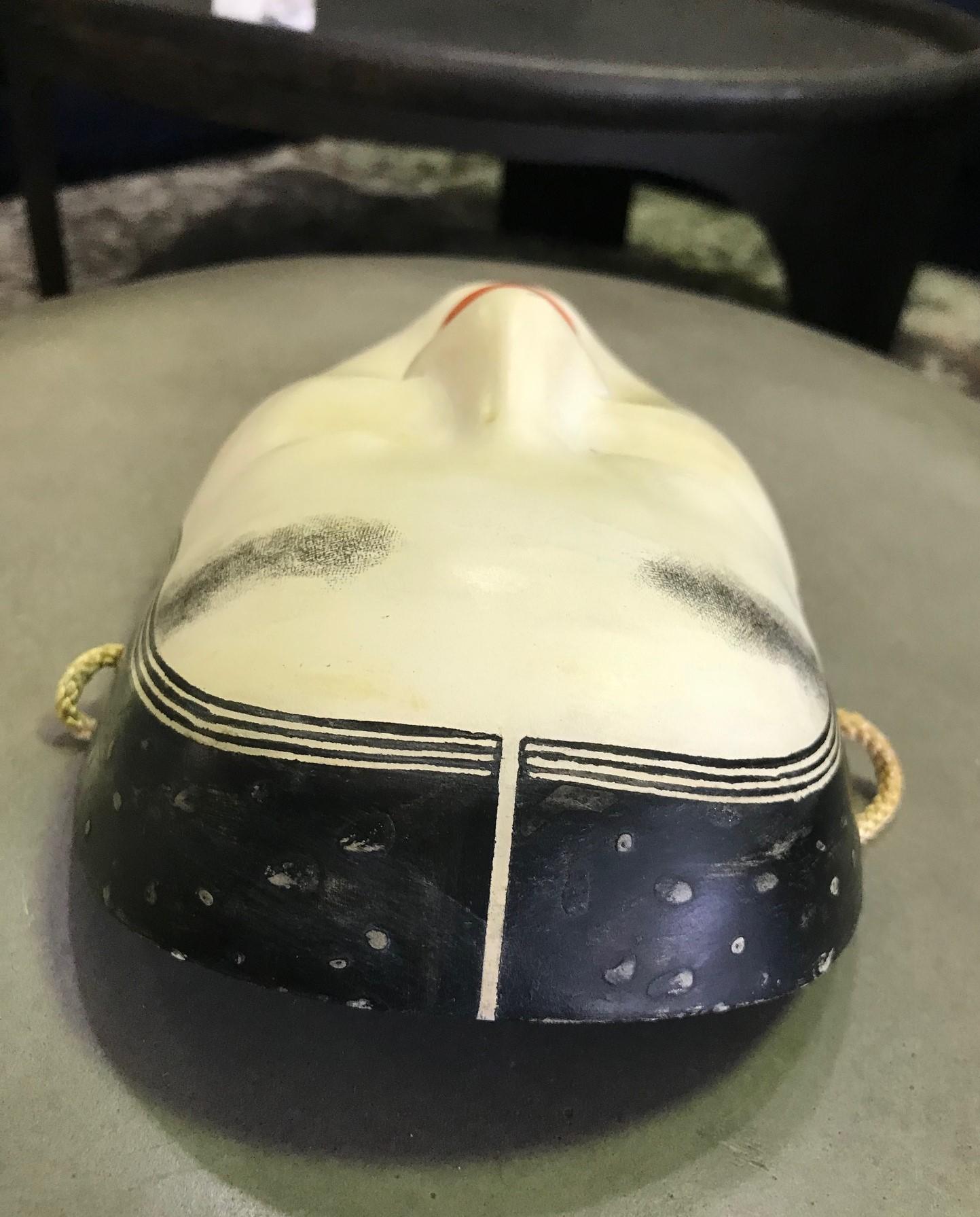 Japanese Signed Okame Ko-omote Noh Theater Mask In Good Condition In Studio City, CA