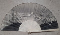 Japanese Silk Fan, Meiji Era Japan
