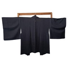 Japanese silk haori black