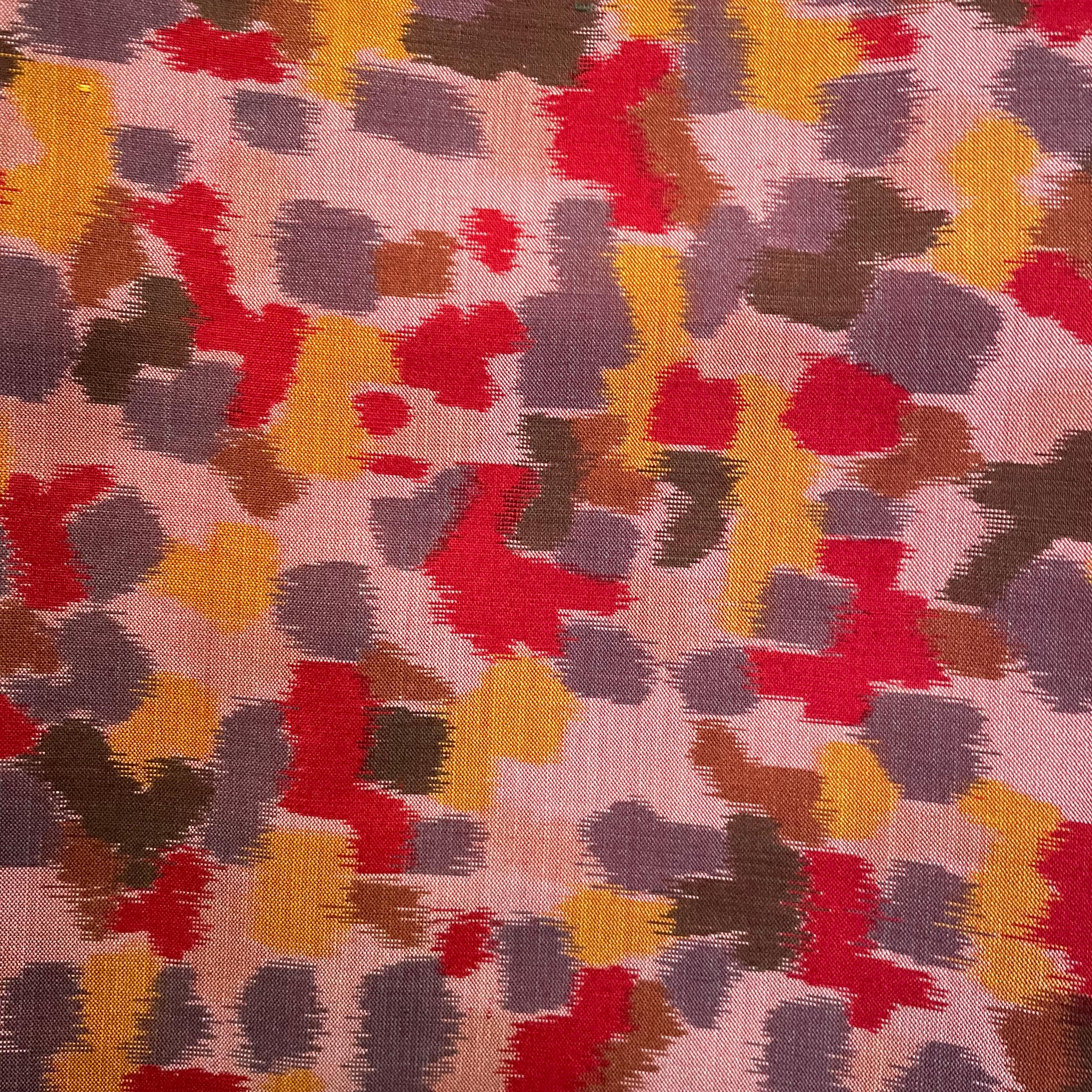 Late 20th Century Japanese Silk Haori Jacket Colorful Polka-dots 1980s For Sale