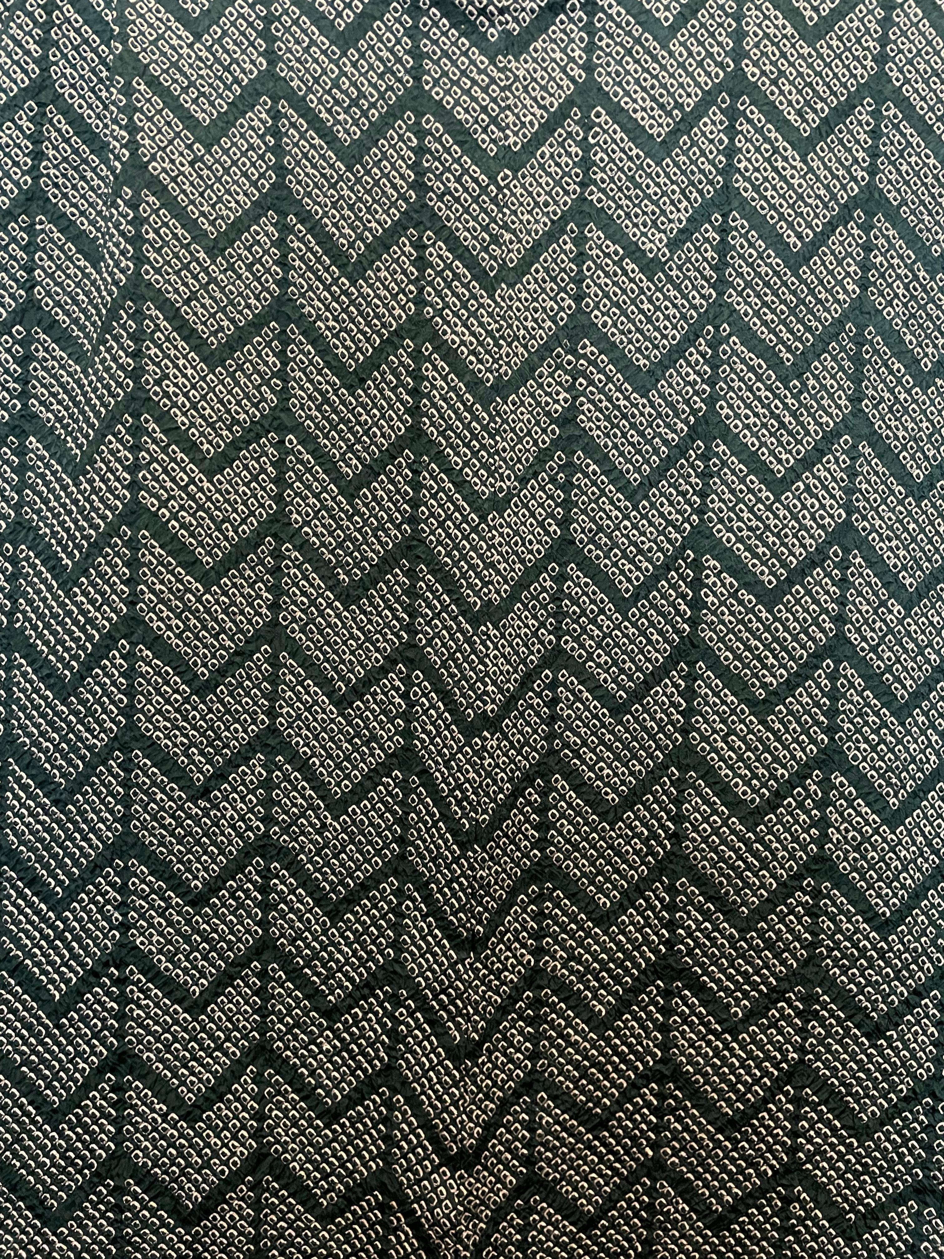 XXI secolo e contemporaneo Giacca giapponese Haori in seta Shibori Verde anni 2000 Heisei in vendita