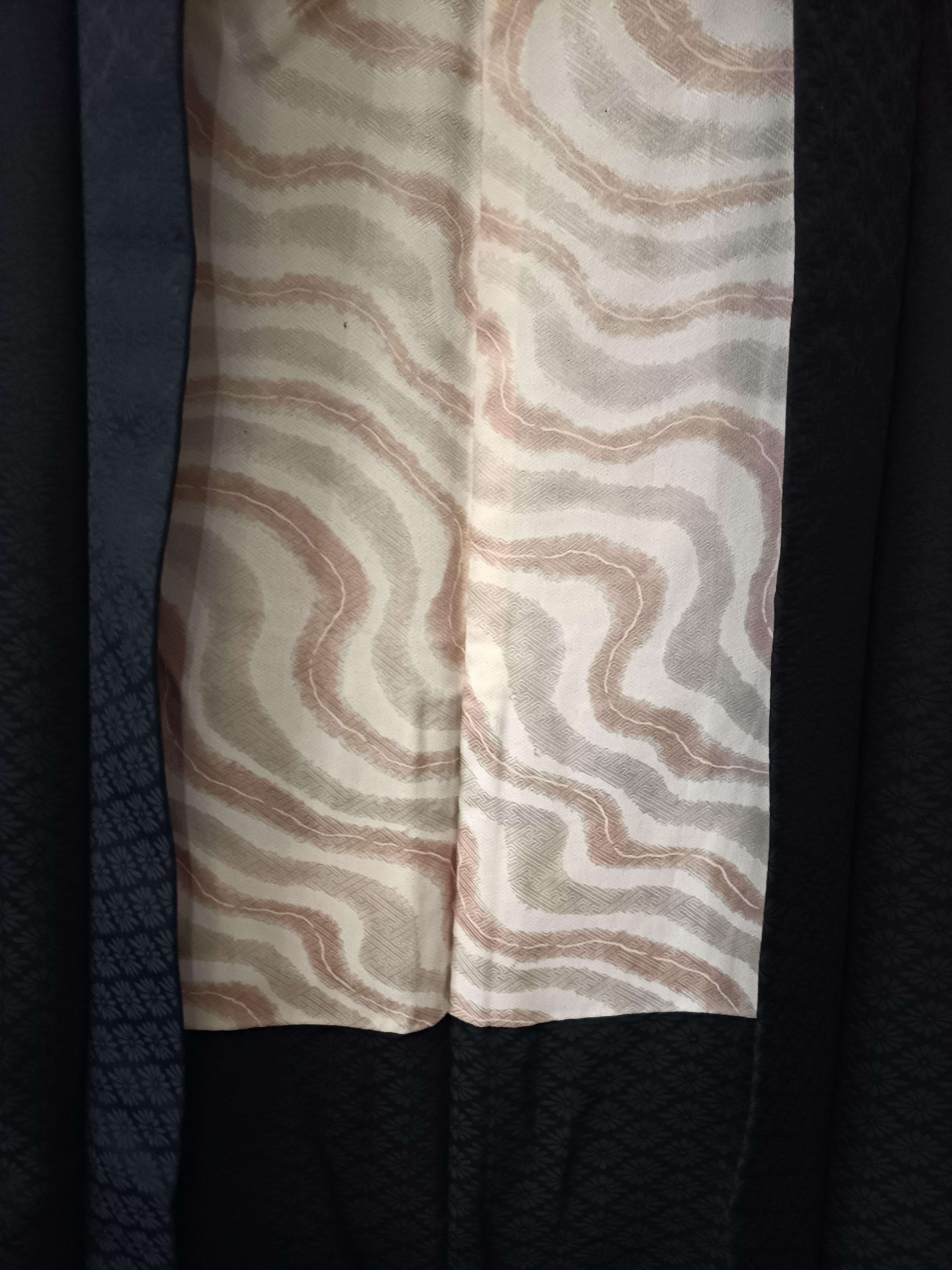 Chaqueta de seda japonesa HAORI negra Japonés en venta
