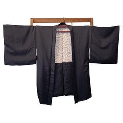 Japanese silk jacket HAORI black