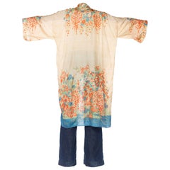Japanese Silk Kimono Dressing Robe, 1920s