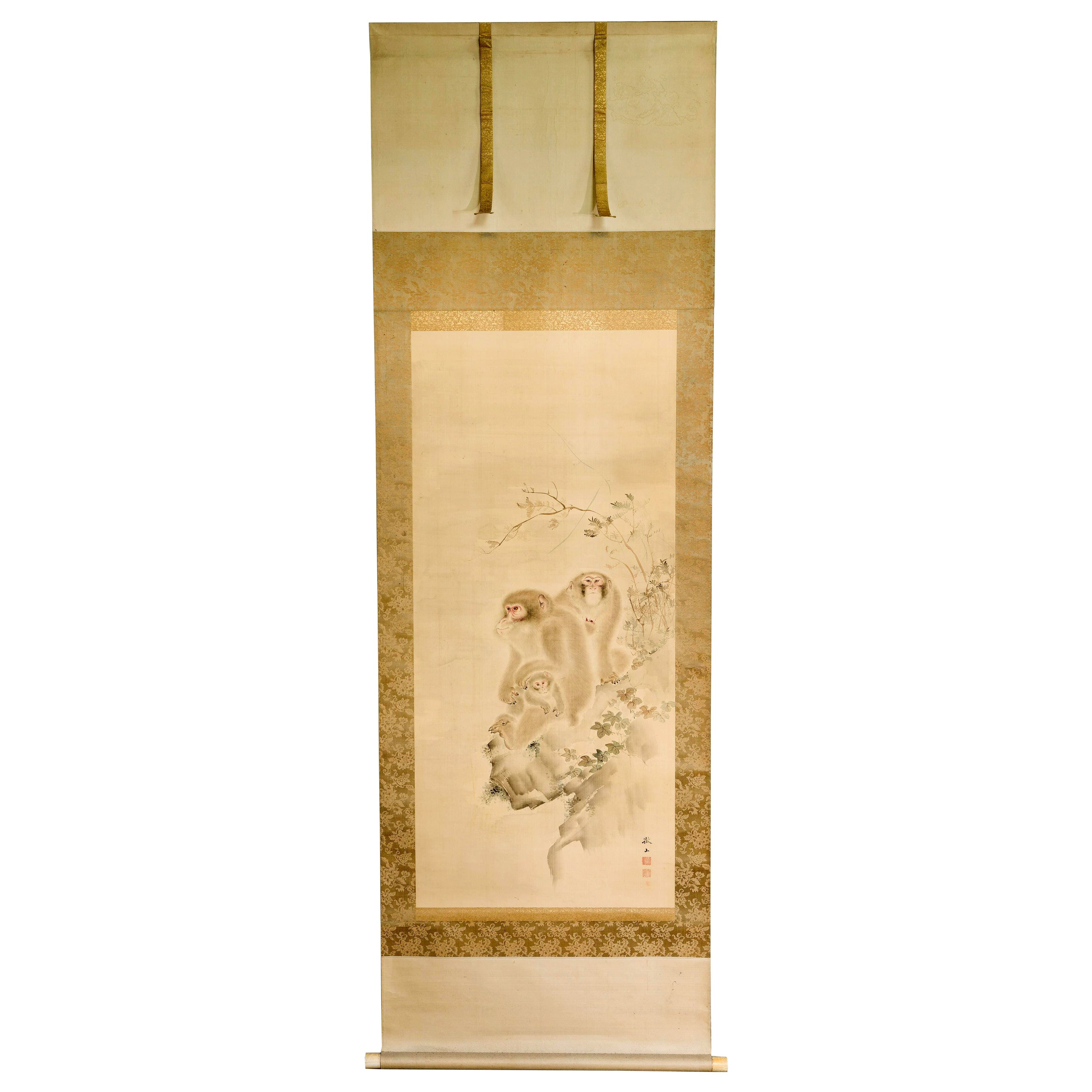 Peinture japonaise de pièces de monnaie de la période Edo Mori Tetsuzan