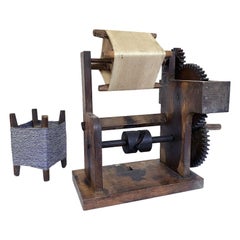 Japanese Silk Thread Wood Winder Complete with Spool and Functioning Gears
