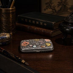 Japanese Silver and Enamel Cigarette Case