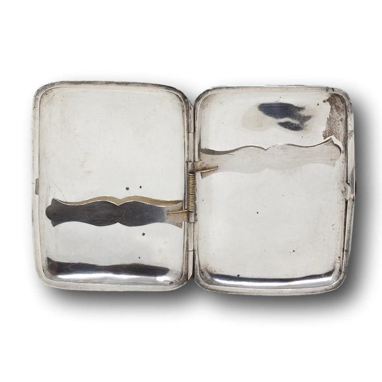 japanese silver cigarette case Naval  The Ruptured Duck, LLC Rare Beautiful Japanese Sterling Silver