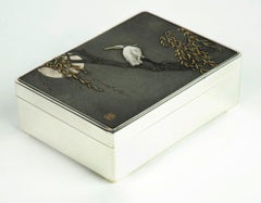 Japanese Silver and Shibuichi Lidded Box, Sato Kazuhide