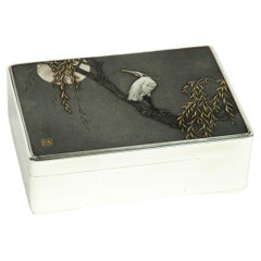 Japanese Silver and Shibuichi Lidded Box, Sato Kazuhide