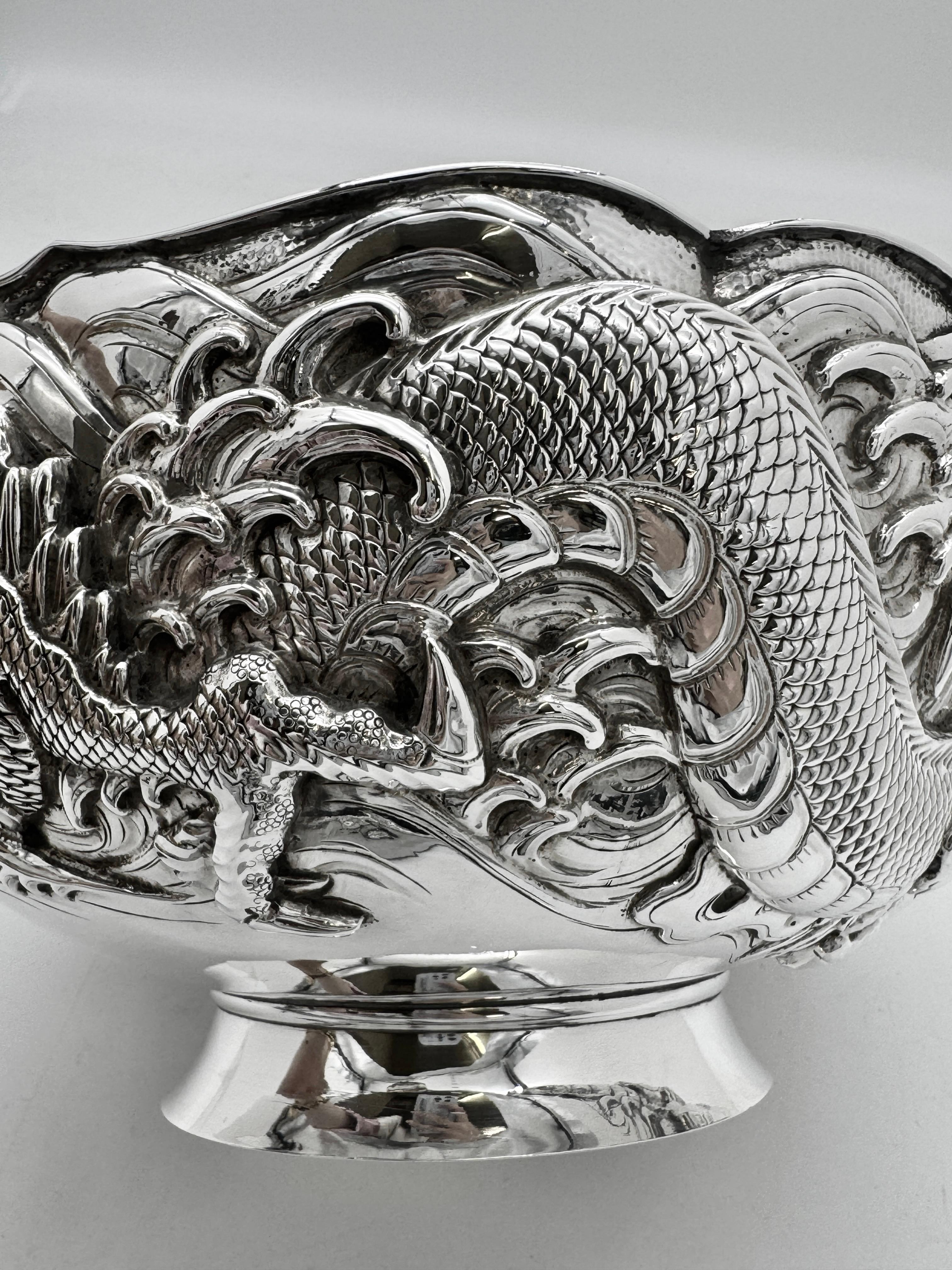 Japanese Silver Bowl For Sale 6