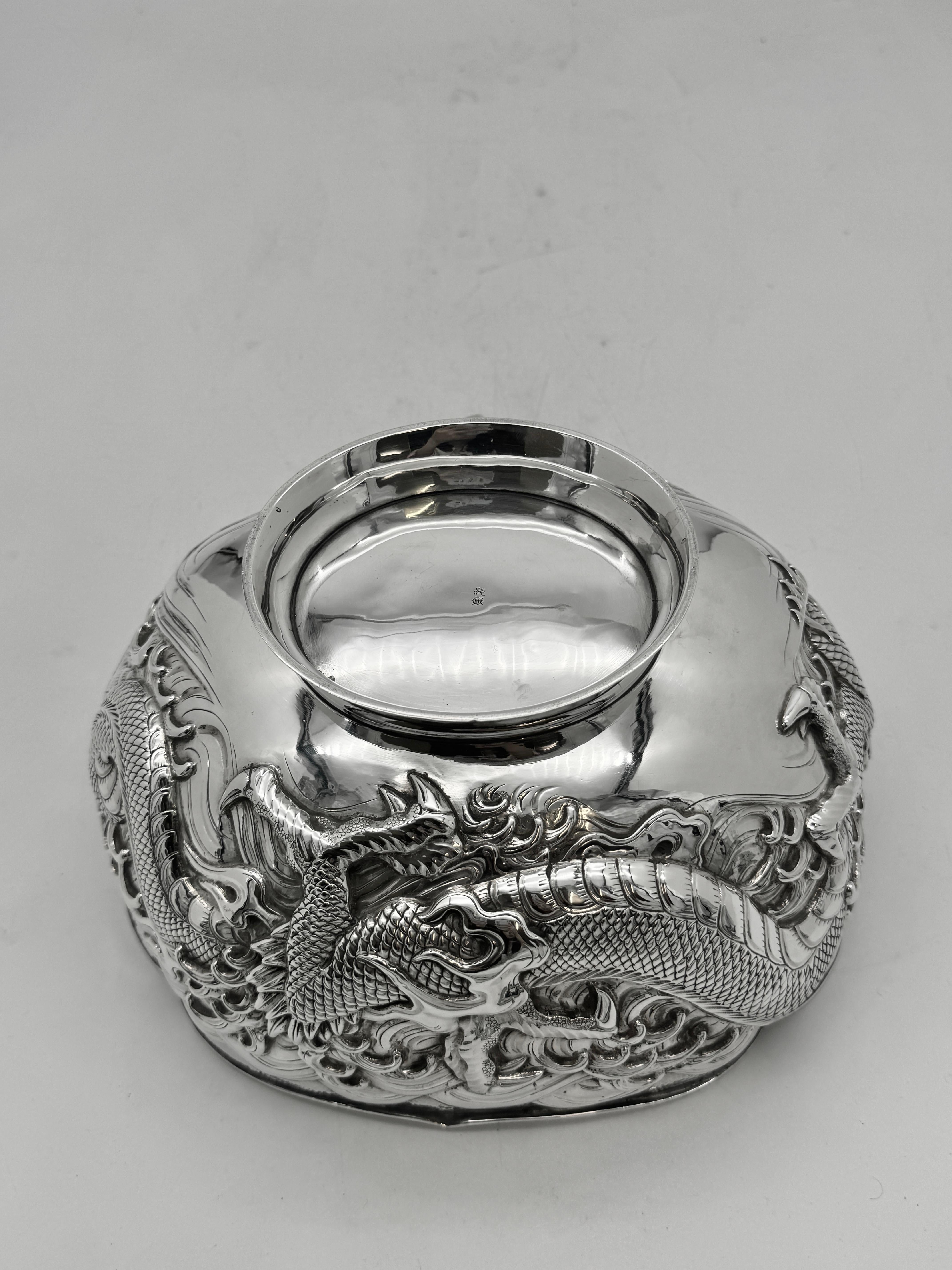 Japanese Silver Bowl For Sale 8