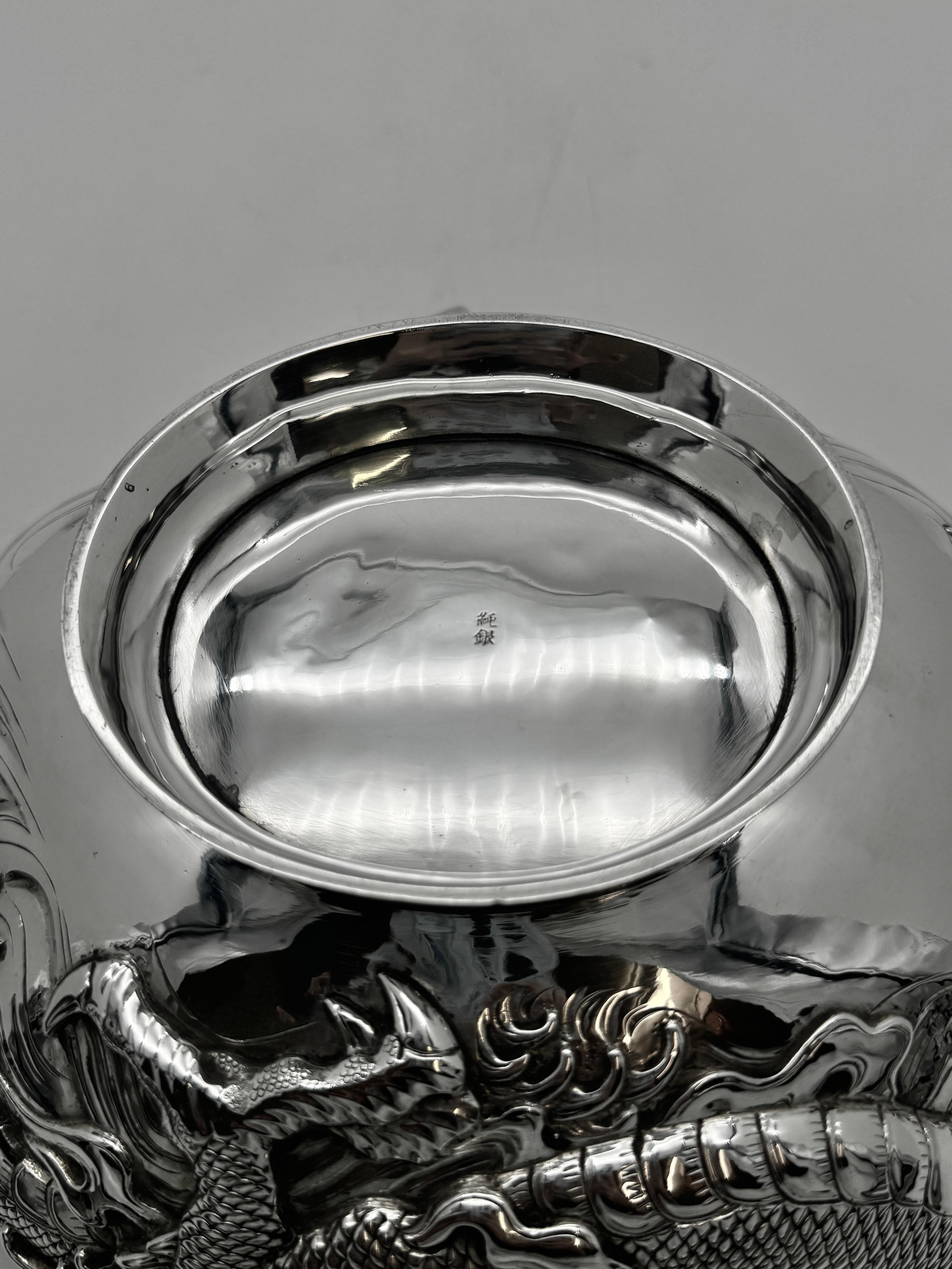 Japanese Silver Bowl For Sale 9