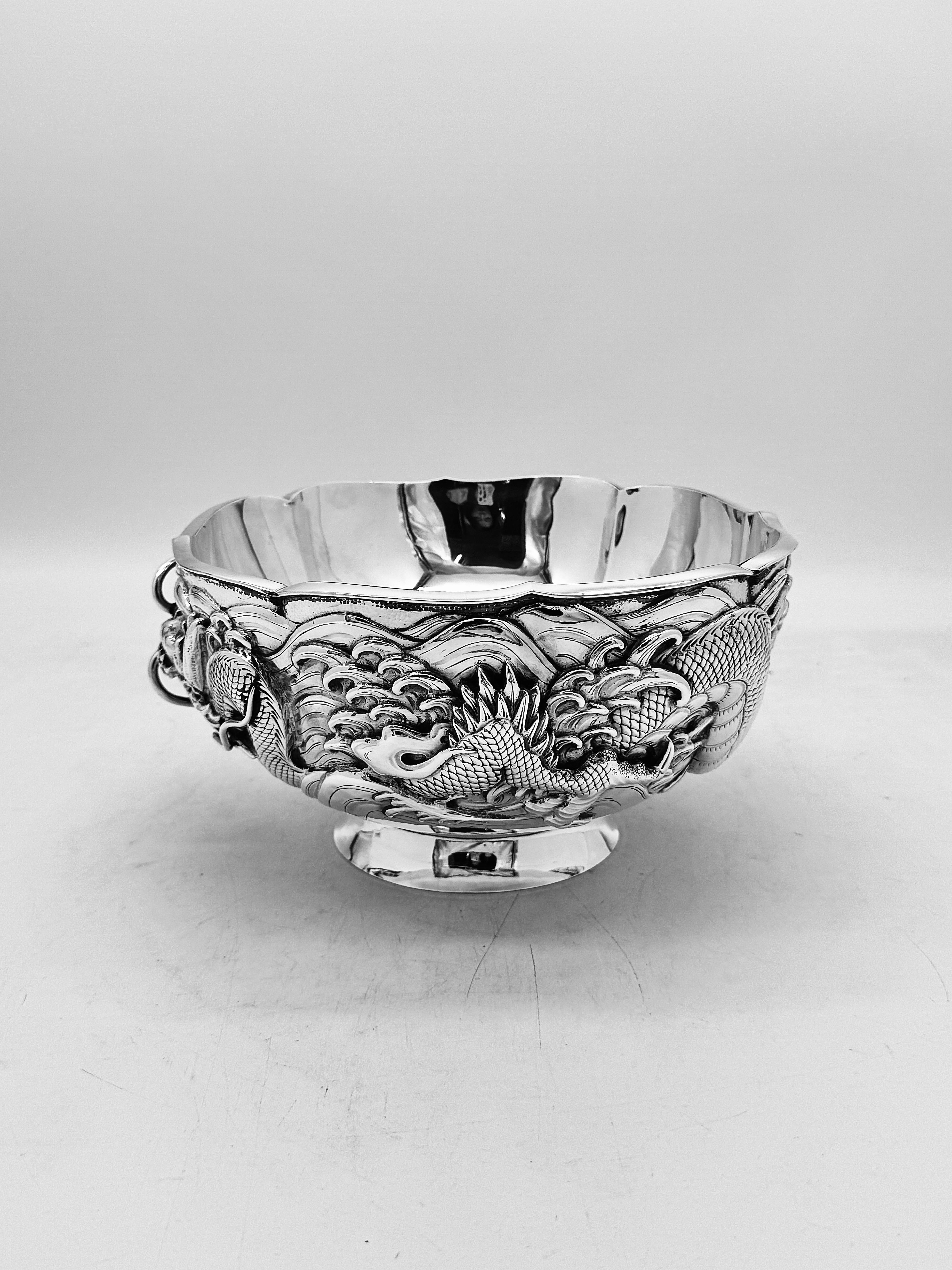 Japanese Silver Bowl For Sale 1