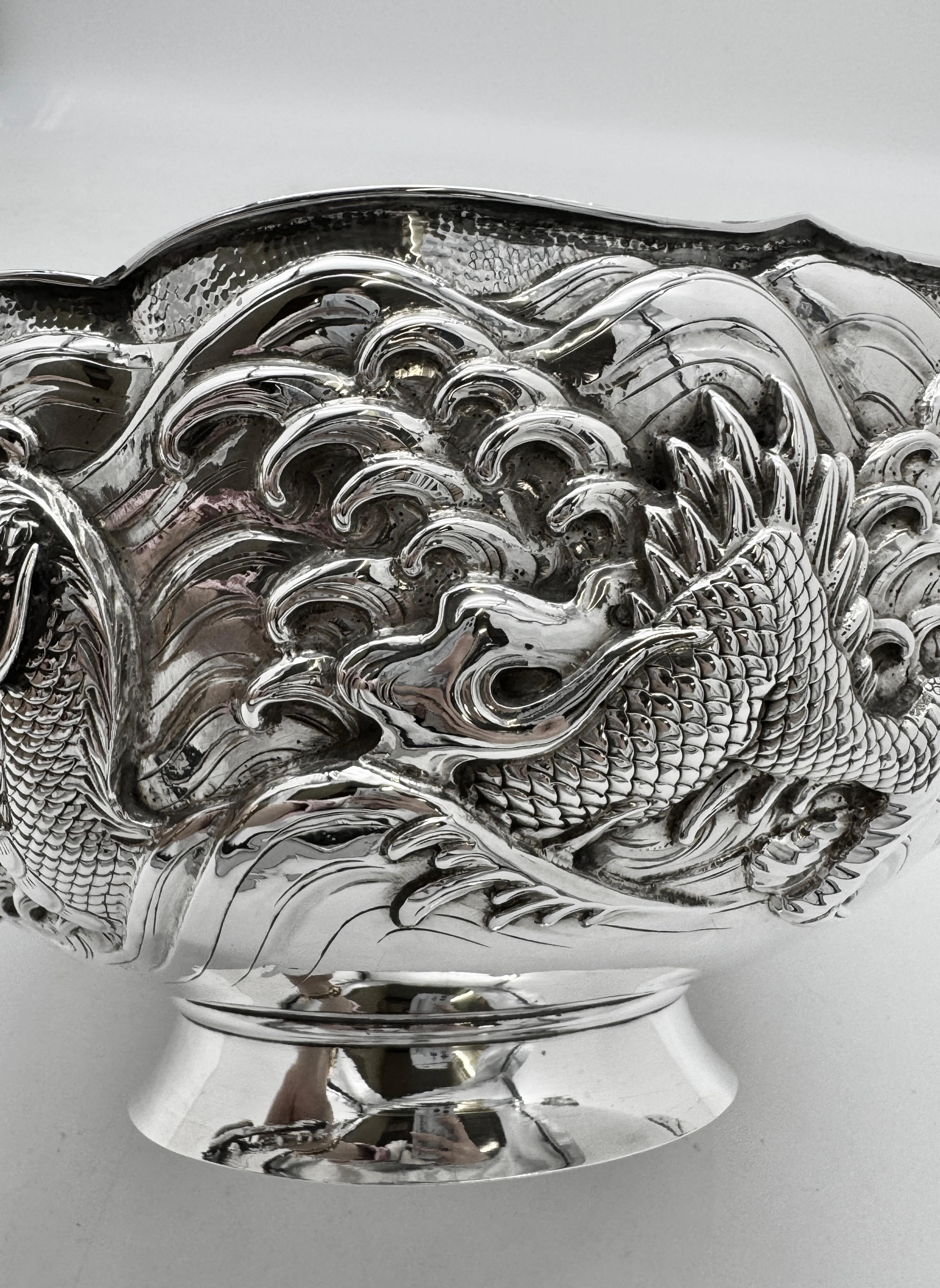Japanese Silver Bowl For Sale 3
