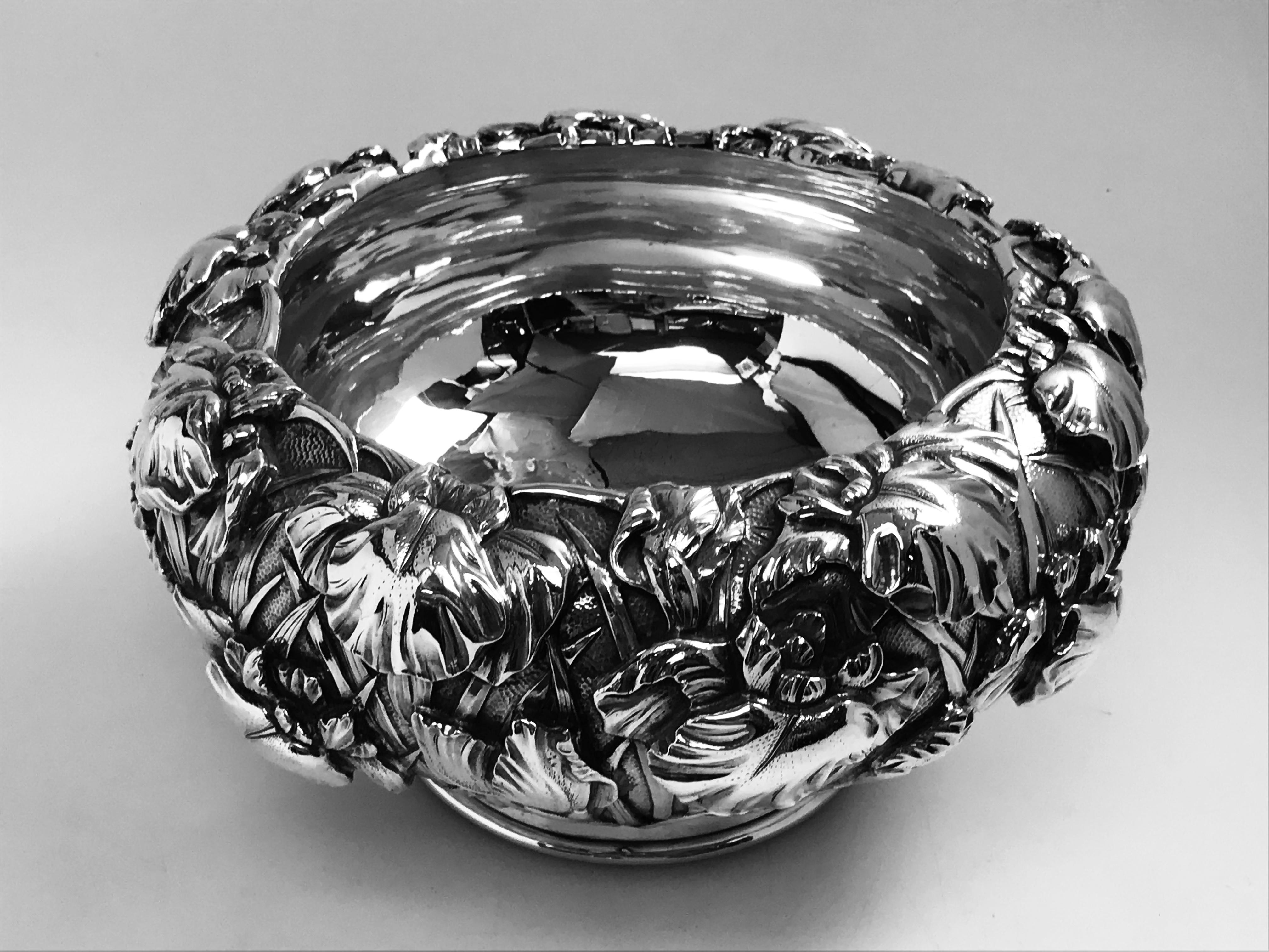 Japanese Silver Bowl For Sale 6