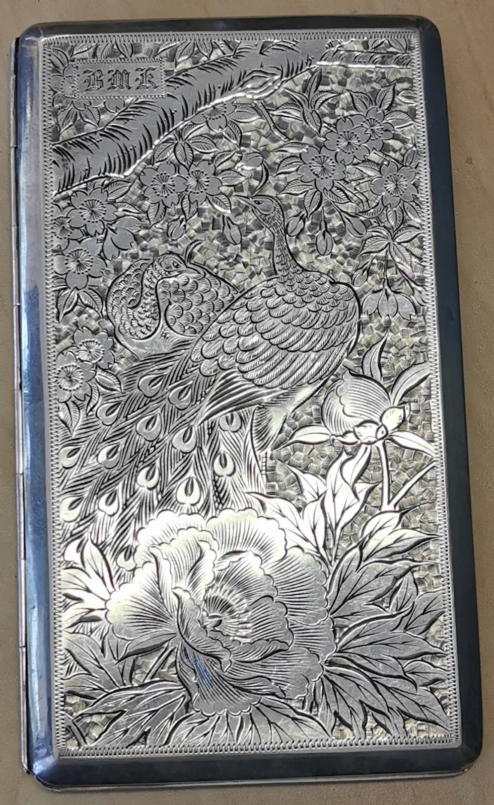 Japonisme Japanese Silver Cigarette Case