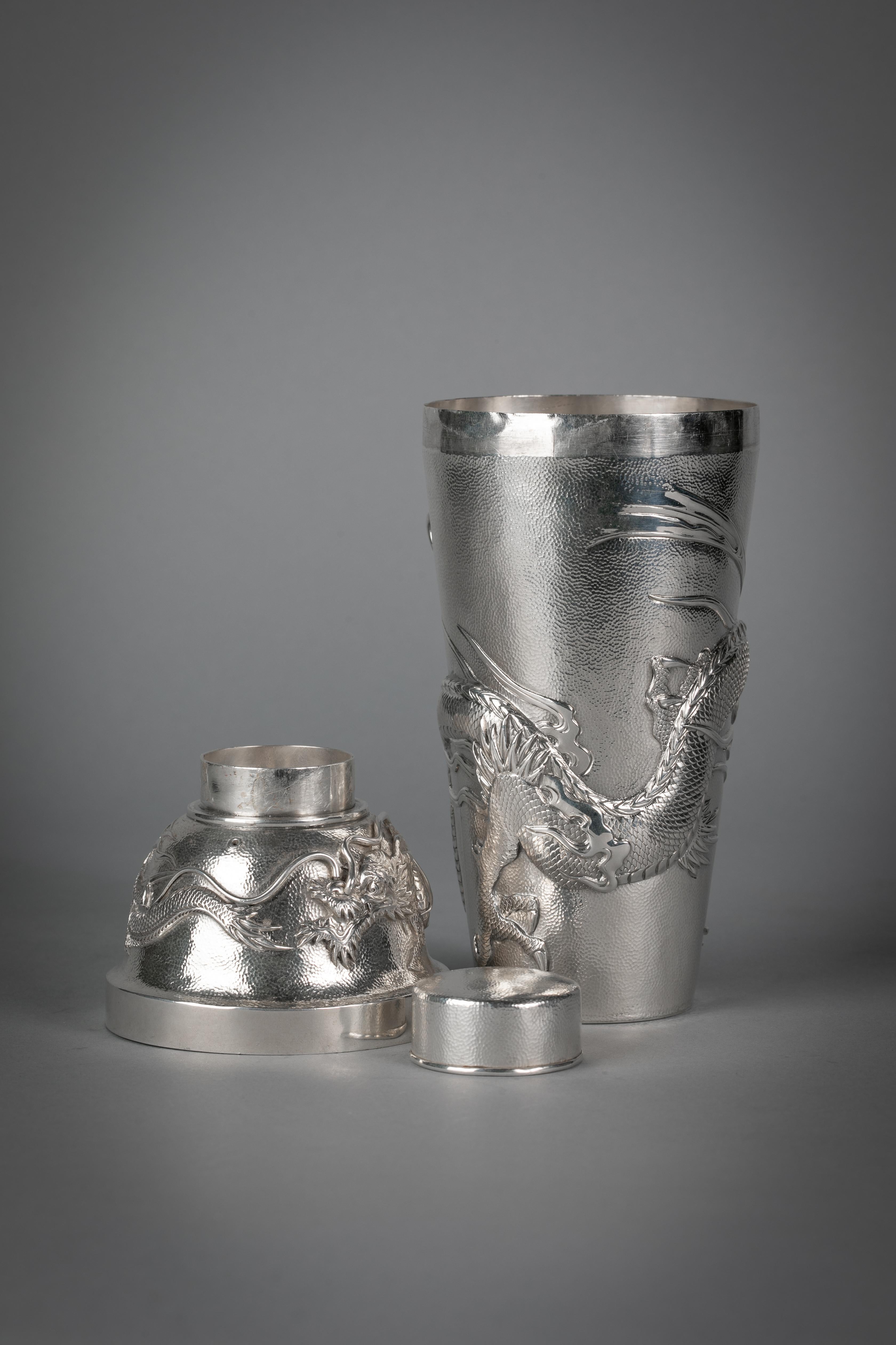 Japanese Silver Cocktail Service, circa 1910 For Sale 7