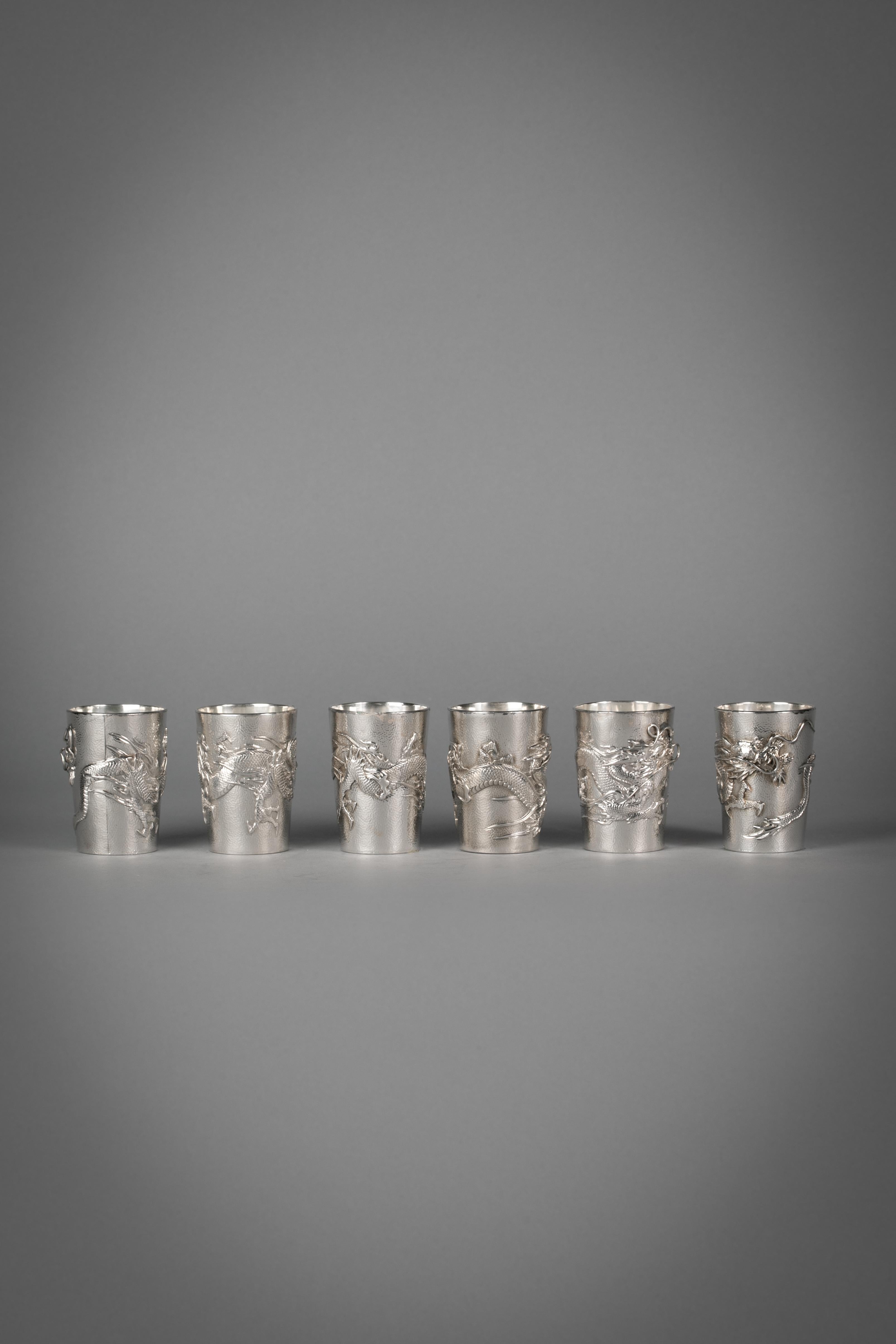 Japanese Silver Cocktail Service, circa 1910 For Sale 9