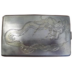 Vintage Japanese Silver Gilt Cigarette Case