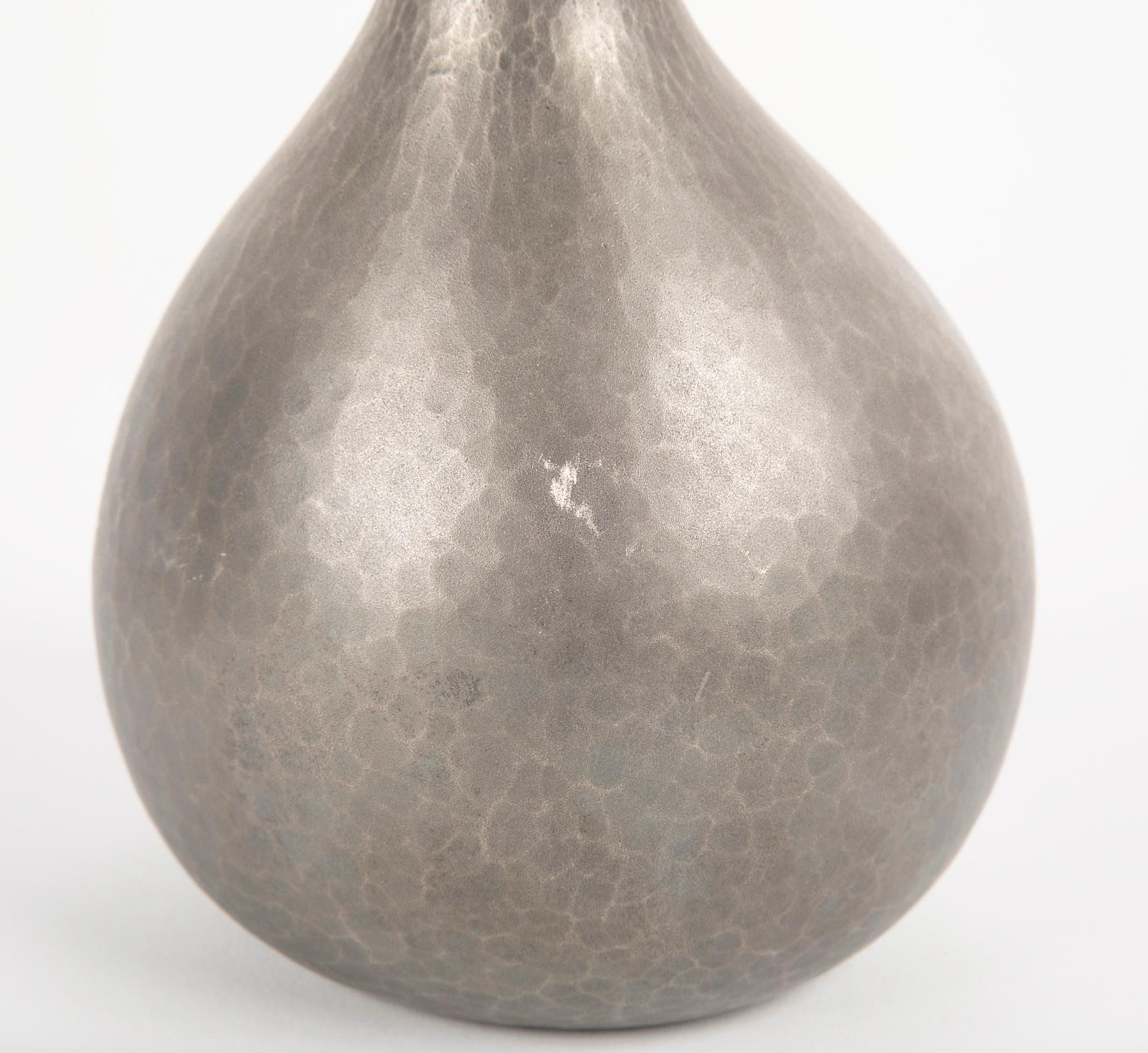 Japanese Silver Hand-Hammered Vase 1