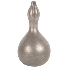 Japanese Silver Hand-Hammered Vase