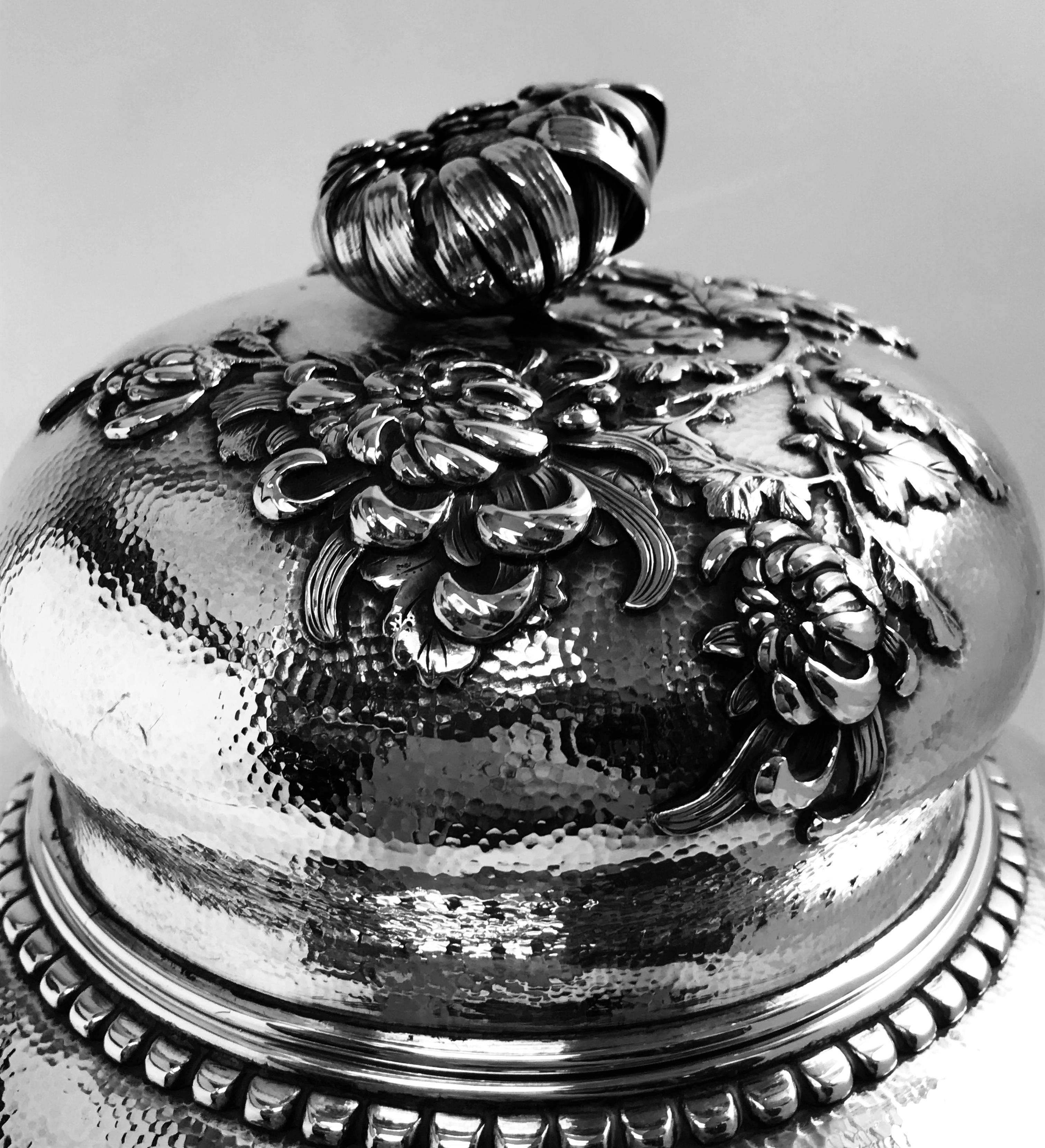 Early 20th Century Japanese Silver Jar with Drexel Family Provenance