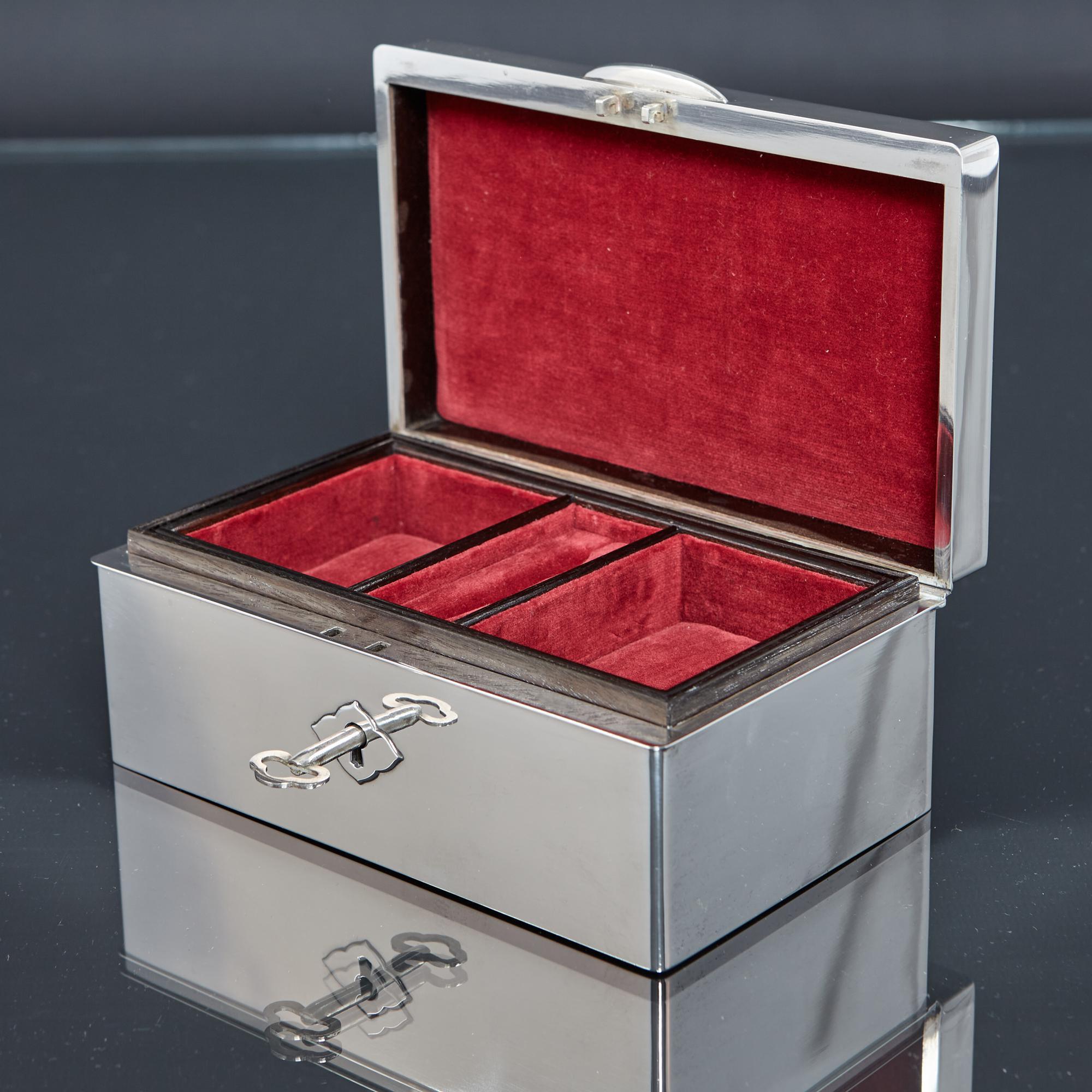Japanese Silver Jewelry Box In Good Condition In London, GB
