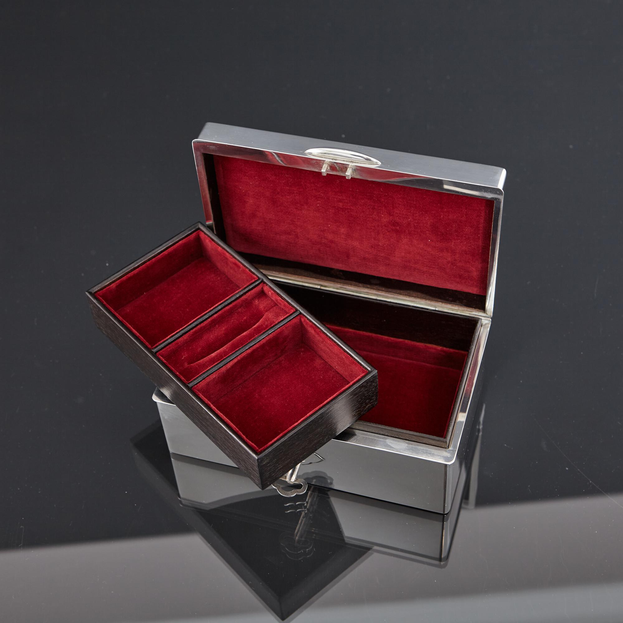 20th Century Japanese Silver Jewelry Box