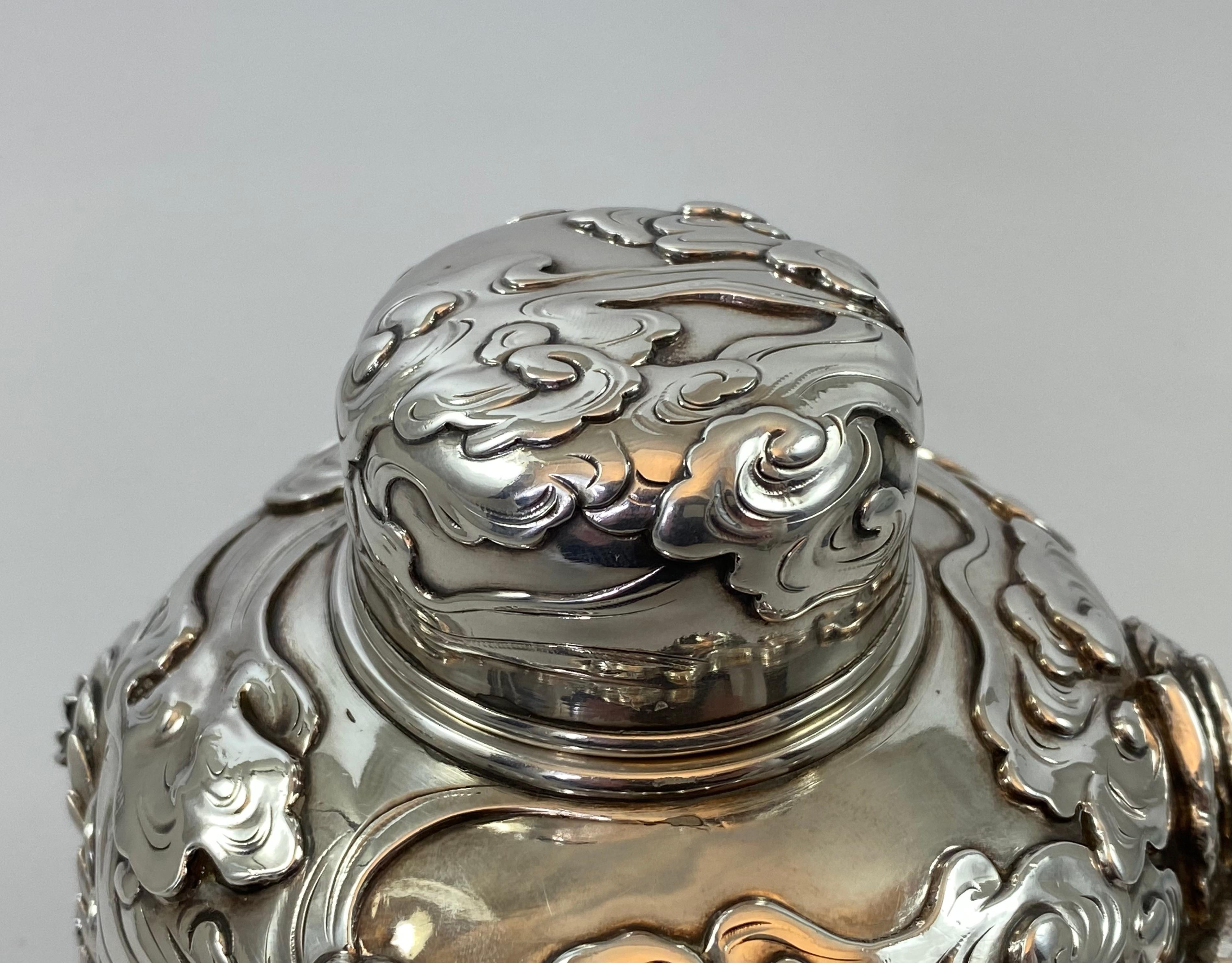 Japanese Silver Natsume, Tea Caddy, c. 1890, Meiji Period 11
