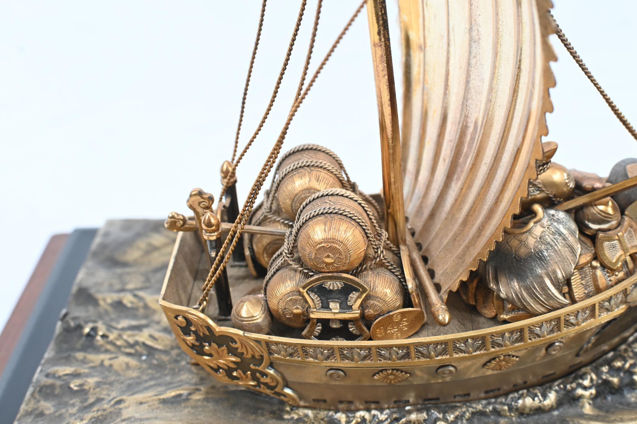 Piastra d'argento giapponese Seki Takehiko Nave del Tesoro Fortunata In condizioni buone in vendita a Potters Bar, GB