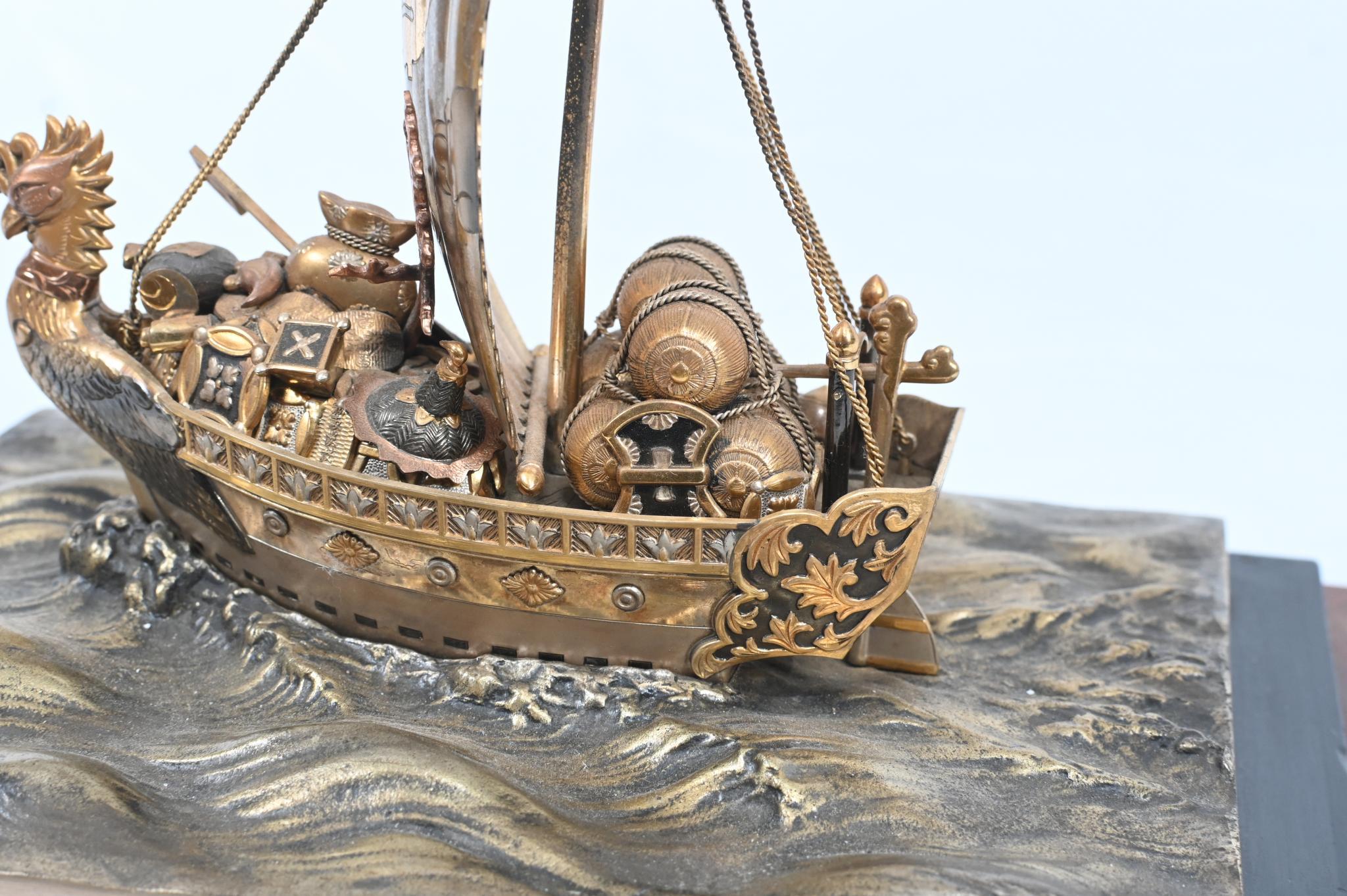 Piastra d'argento giapponese Seki Takehiko Nave del Tesoro Fortunata in vendita 2