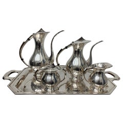 Japanese Silver Plated 5-Piece Coffee or Tea Set