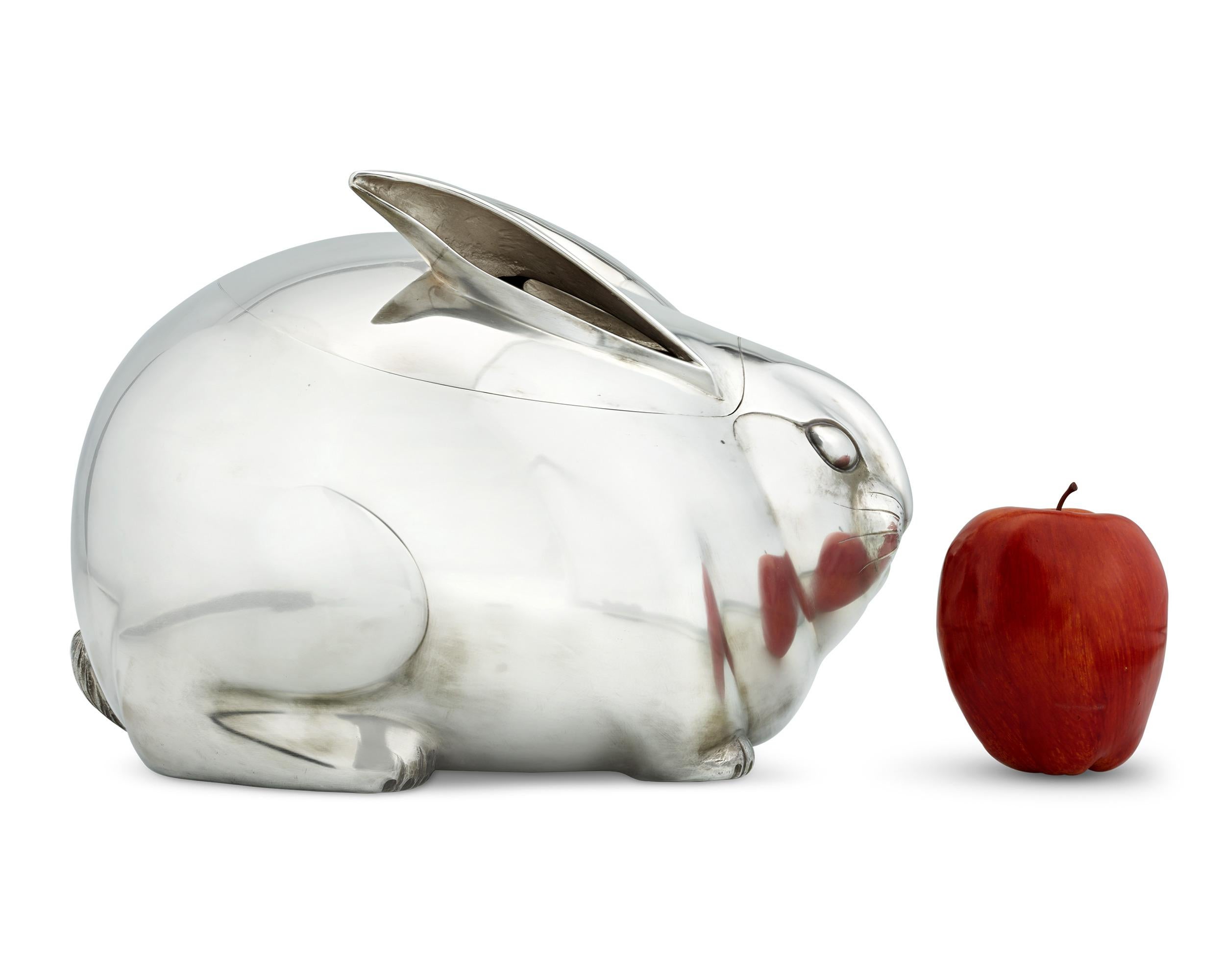 Japanese Silver Rabbit Hand Warmer 3