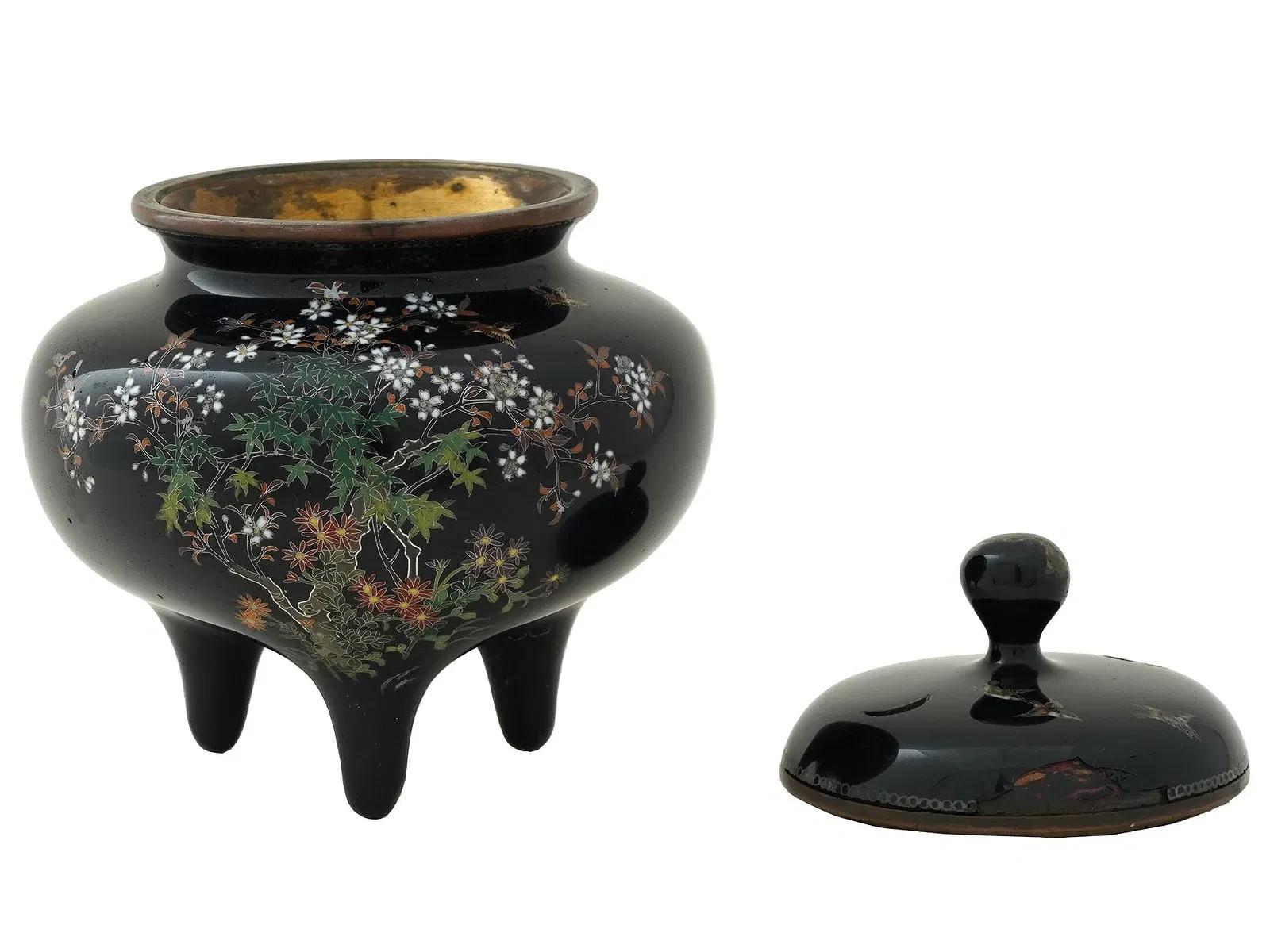 Japanese Silver Wire Censor Koro Attr Hayashi Kodenji In Good Condition For Sale In Long Island City, NY