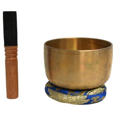 Japanese Singing Bowl Solid Brass Gold