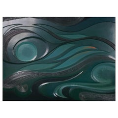 Japanese Single Panel Moon Landscape