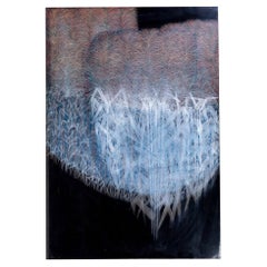 Japanese Single Wood Panel: Lacquered Wild Grasses