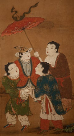 Japanese Six Panel Screen: Karako 'Chinese Children'