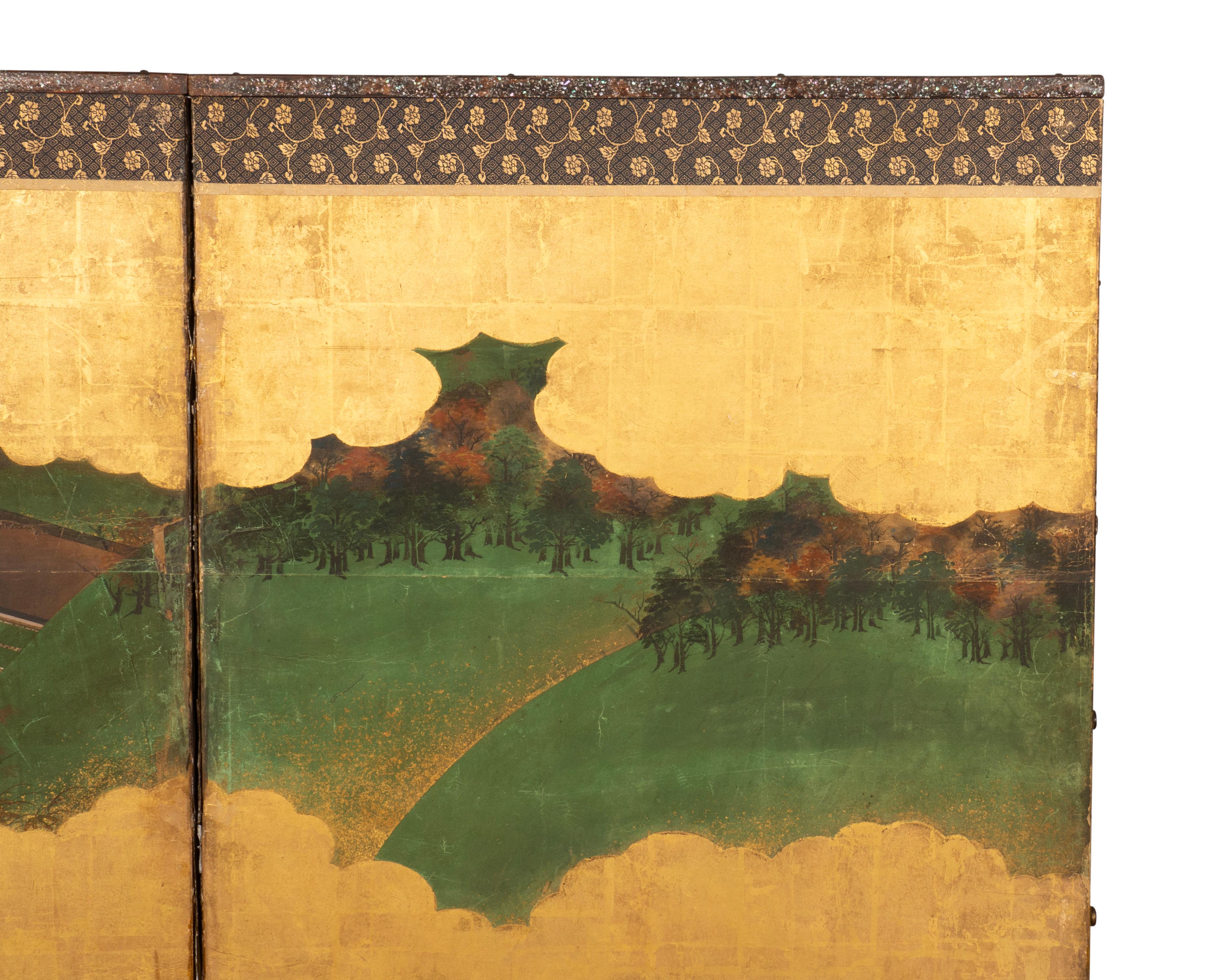 Japanese Six Panel Paper Screen For Sale 7