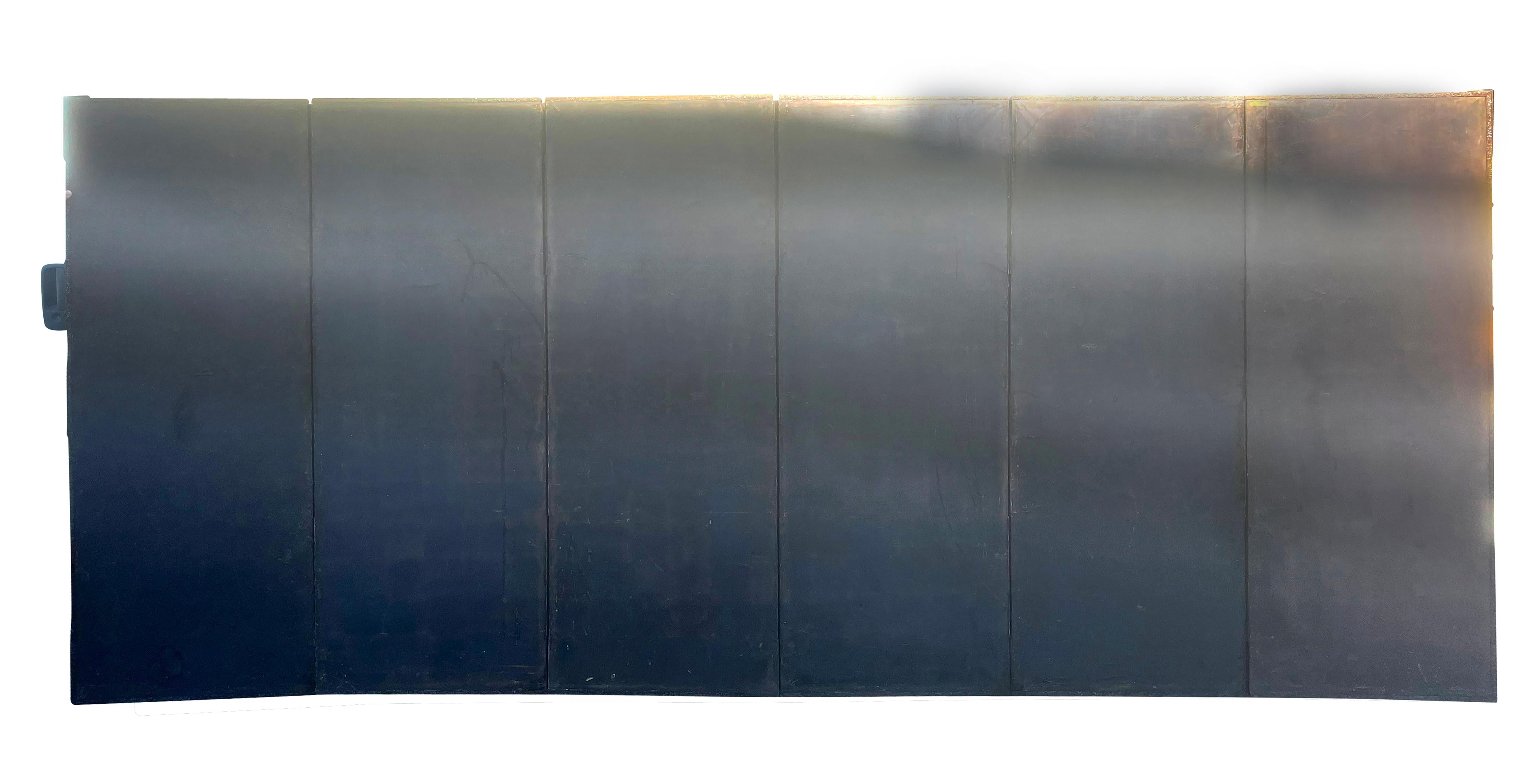 Japanese Six Panel Paper Screen For Sale 9