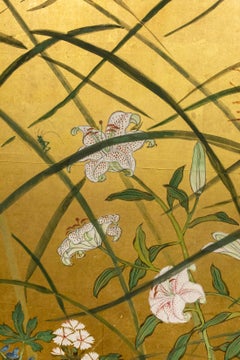 Japanese Six-Panel Screen, a Garden for All Seasons