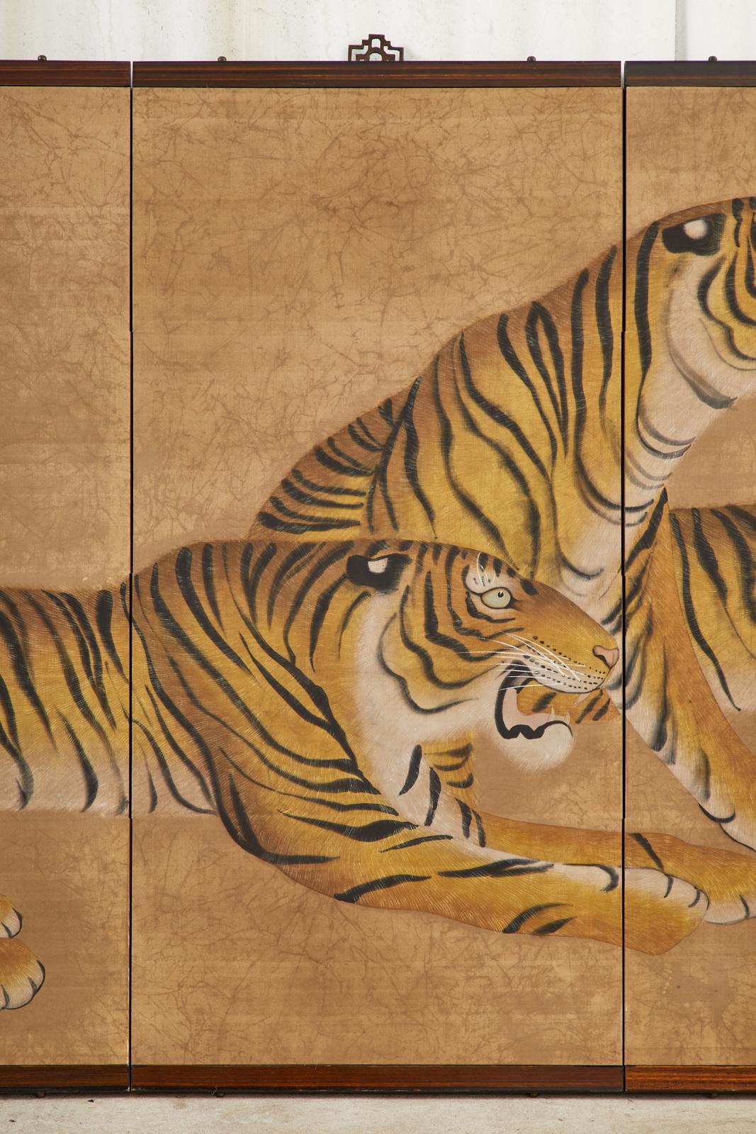 Japanese Six Panel Screen Ambush of Tigers 3