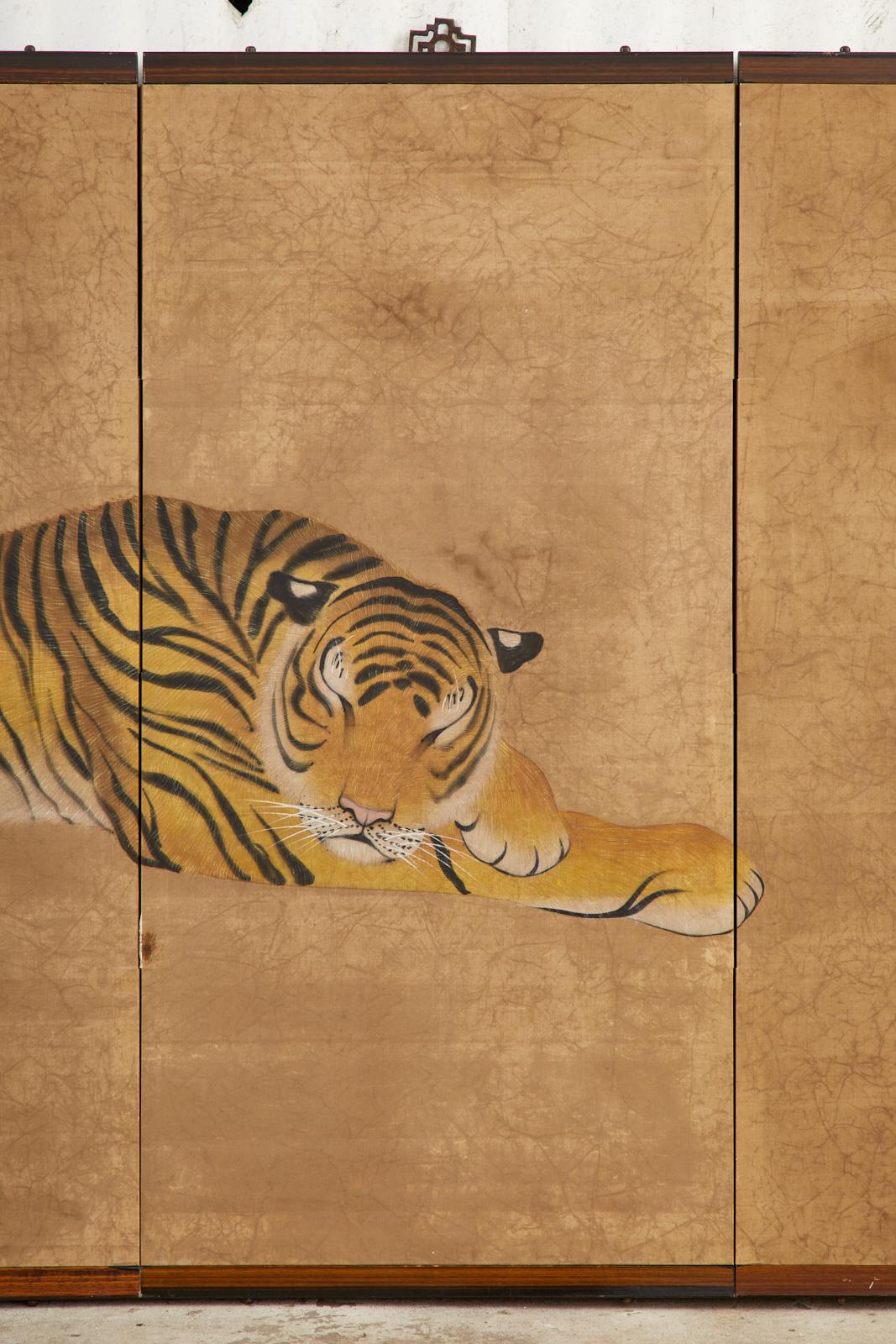 Japanese Six Panel Screen Ambush of Tigers 5