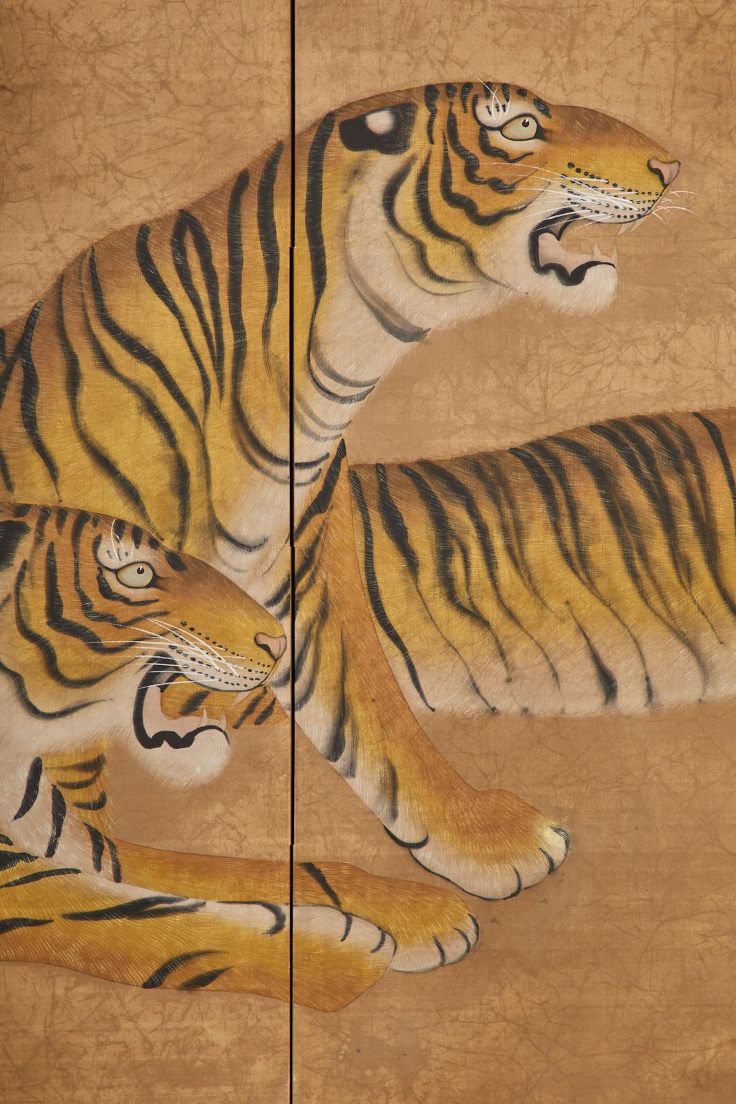 Japanese Six Panel Screen Ambush of Tigers 7