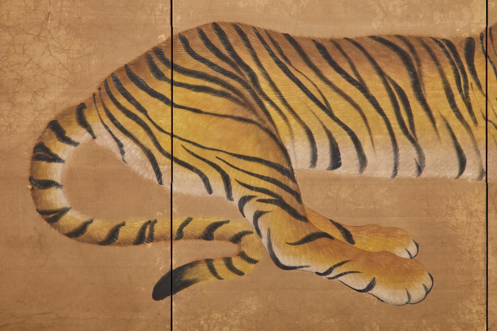 Japanese Six Panel Screen Ambush of Tigers 9