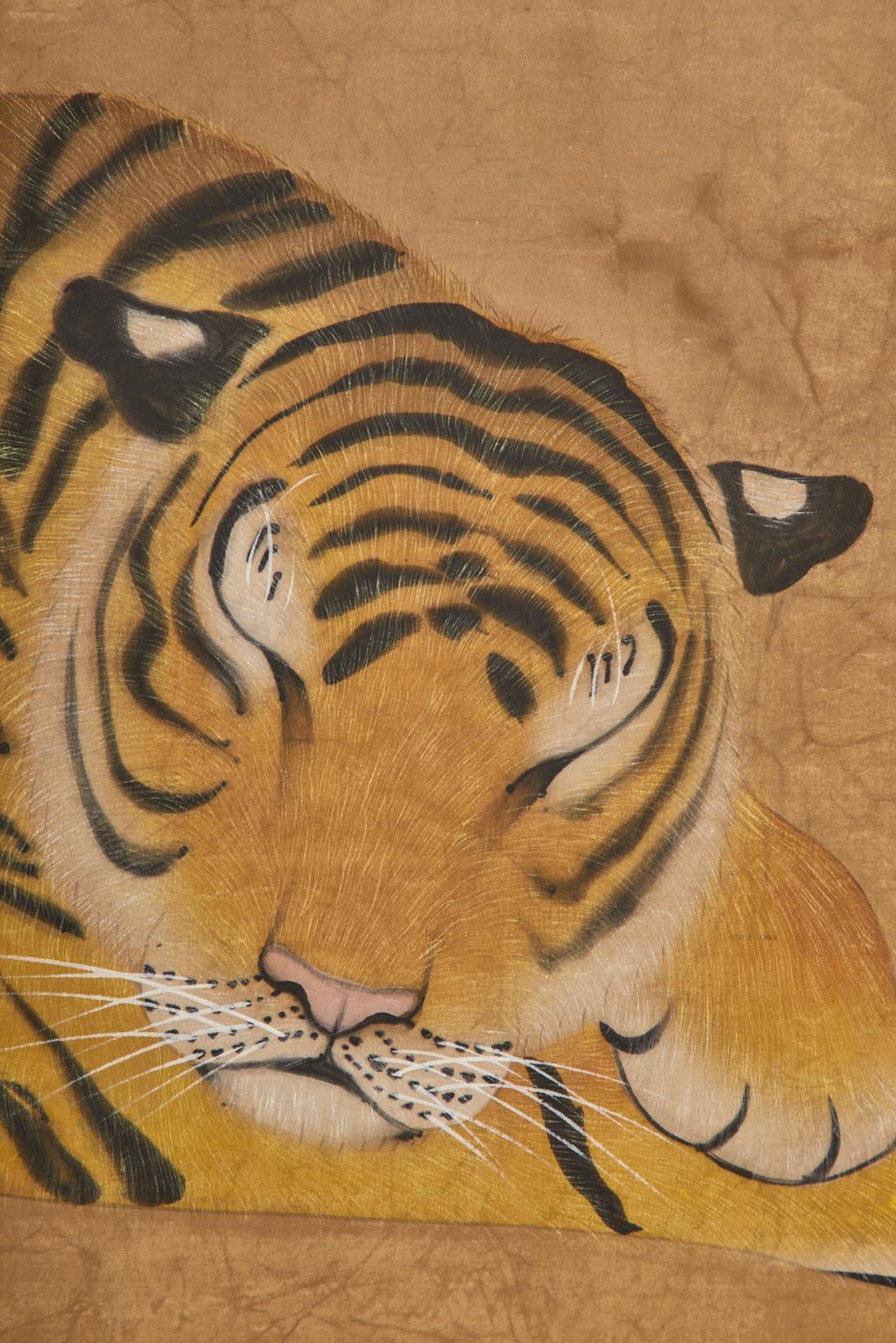 Japanese Six Panel Screen Ambush of Tigers 11
