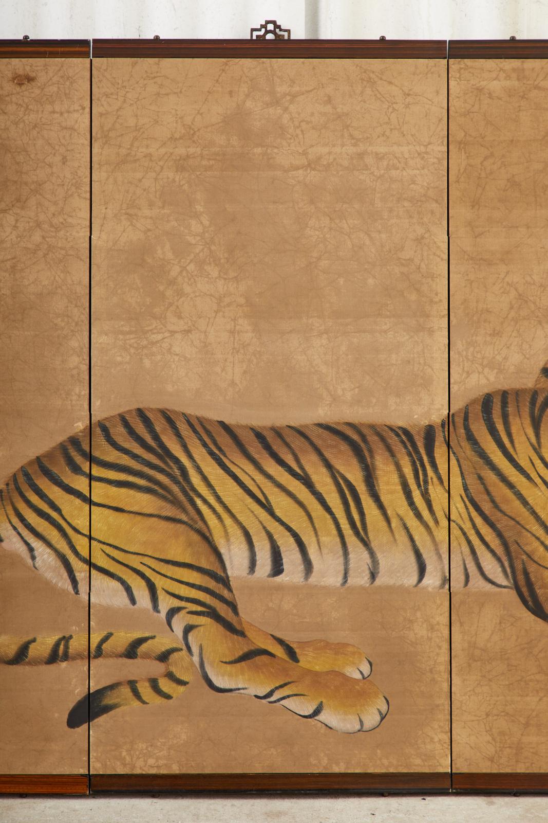 Japanese Six Panel Screen Ambush of Tigers 2