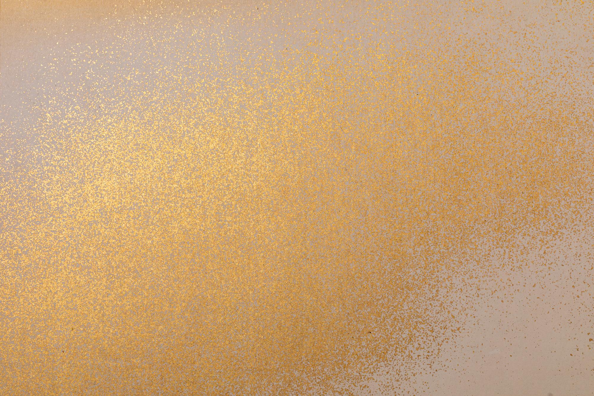 Oro Schermo giapponese a sei pannelli: Nuvole di nebbia dorata in vendita