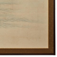 Japanese Six Panel Screen: Deer in Moonlit Water Landscape